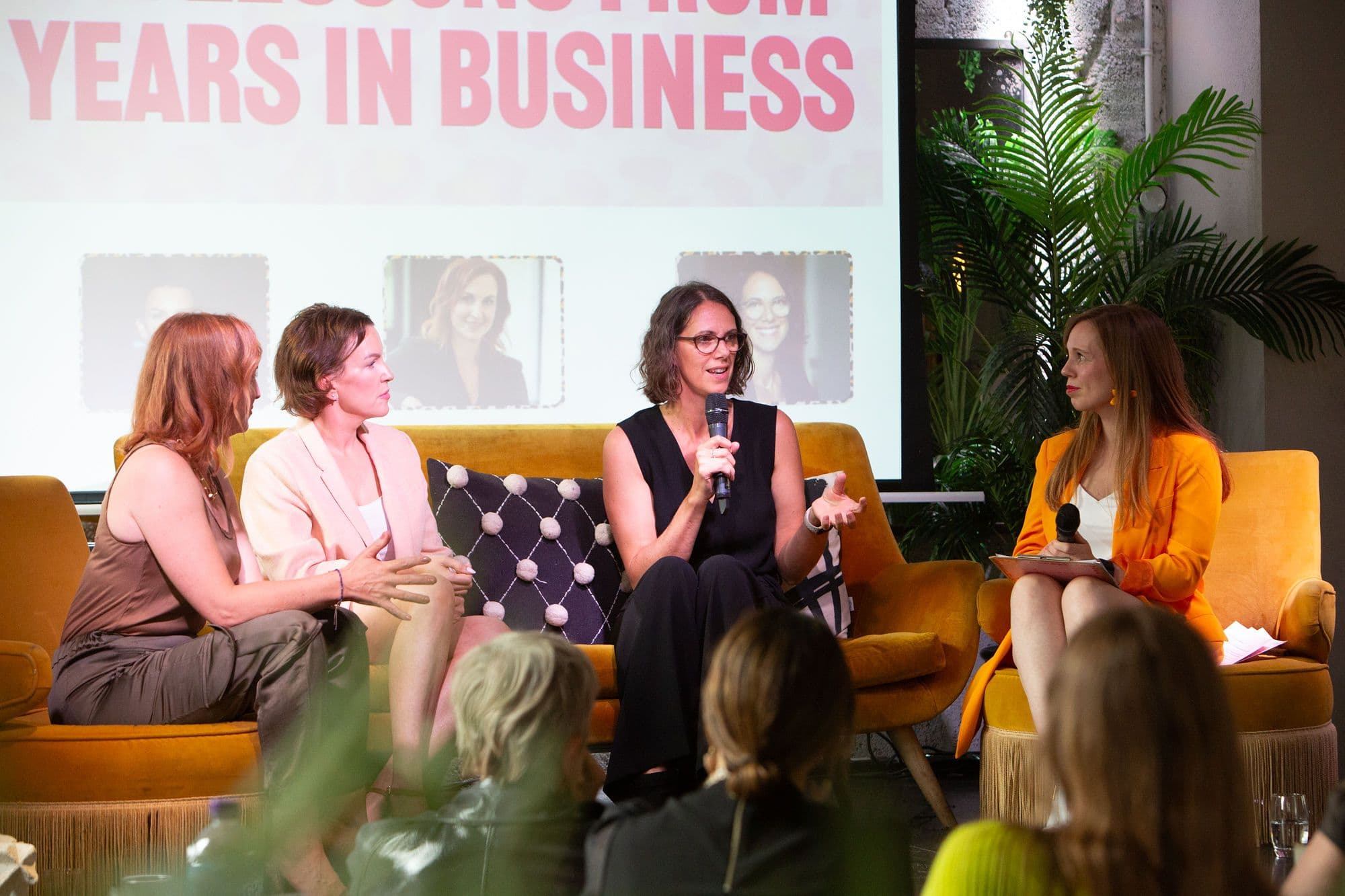 Sarah Roughsedge speaking at a panel discussion
